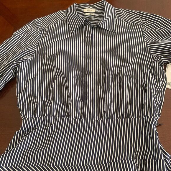 Women’s Jason Wu stripe asymmetrical tiered shirt long sleeve dress💥size 10, NWT - Picture 8 of 15
